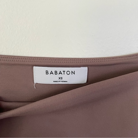 Aritzia Babaton Contour Square Neck Long Sleeve Bodysuit Deep Taupe Bodysuit XS - Picture 9 of 11